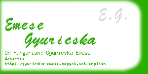 emese gyuricska business card